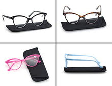 Carica l'immagine nel visualizzatore di Gallery, MODFANS Confezione da 4 Occhiali Lettura 1.0 Cat Eye +1.00, Colori Misti - Ilgrandebazar
