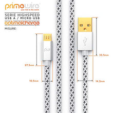 Carica l'immagine nel visualizzatore di Gallery, CSL - 3m Cavo Micro USB a Nylon Intrecciato e connettore in E: 3,0m - Ilgrandebazar