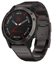 Carica l'immagine nel visualizzatore di Gallery, Garmin fēnix 6 Pro Solar, 47mm Grigio Ardesia con Cinturino Nero - GPS...