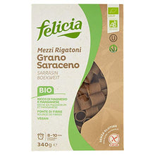 Carica l'immagine nel visualizzatore di Gallery, Felicia Mezzi Rigatoni 100% Grano Saraceno Bio - 340 gr