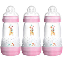 Carica l'immagine nel visualizzatore di Gallery, Mam FB0403G Set da 3 biberon autosterilizzanti e anticoliche, 260 ml, Rosa - Ilgrandebazar