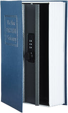 Carica l'immagine nel visualizzatore di Gallery, AmazonBasics - Cassetta portavalori a forma di libro, Serratura con Blu