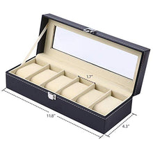 Carica l'immagine nel visualizzatore di Gallery, Ohuhu Scatola porta orologi per 6 Box Storage con coperchio in Beige - Ilgrandebazar
