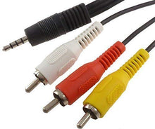Carica l'immagine nel visualizzatore di Gallery, Acemax 1,2 m 1.2 m 3.5 mm maschio jack a RCA video/audio (L/R) a/v cavo per... - Ilgrandebazar