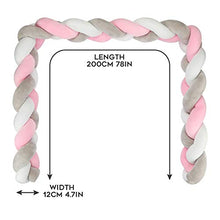 Carica l'immagine nel visualizzatore di Gallery, Luchild Paracolpi Lettino Neonato Culla 2m Grigio+Bianco+Rosa