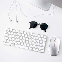 Carica l'immagine nel visualizzatore di Gallery, Mouse Wireless Ricaricabile, inphic Ottico Mini Argento chiaro