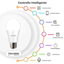 Carica l'immagine nel visualizzatore di Gallery, Lampadina intelligente Aunics 2 Pezzi Smart per Alexa, Google...