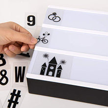 Carica l'immagine nel visualizzatore di Gallery, Adoric Lampada LED Lightbox di Luce bianca con 96 lettere per Natale,Casa,... - Ilgrandebazar