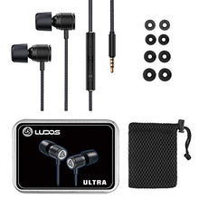 Carica l'immagine nel visualizzatore di Gallery, LUDOS ULTRA Auricolari In-Ear Cuffie, Cuffiette con Microfono, Massimo Nero