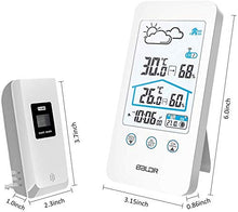 Carica l'immagine nel visualizzatore di Gallery, Stazioni Meteorologiche , Automatica Digitale Wireless Meteorologica Bianco