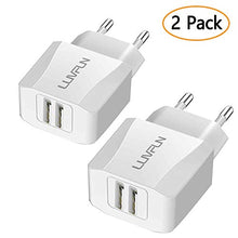 Carica l'immagine nel visualizzatore di Gallery, Luvfun [2 Pack] Caricatore USB da Muro, 2 Porte (5V/2.1A) 2 Pack - Ilgrandebazar