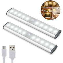 Carica l'immagine nel visualizzatore di Gallery, led Armadio Sensore Movimento Luce, Wireless Luci Notturne Barra Lampada 2PCS - Ilgrandebazar