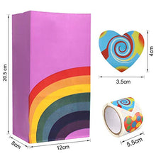 Carica l'immagine nel visualizzatore di Gallery, 48 Pezzi Sacchetto Regalo Arcobaleno, Borsa per Feste di Compleanno in Carta...