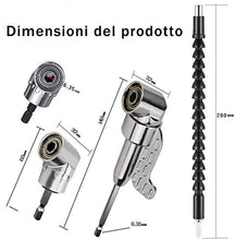 Carica l'immagine nel visualizzatore di Gallery, ZFYQ angolo punta da trapano, set di Punte Trapano Adattatore con... - Ilgrandebazar
