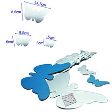 Carica l'immagine nel visualizzatore di Gallery, SwirlColor 30PCS Farfalla Combinazione 3D Specchio Wall Stickers Home Argento - Ilgrandebazar