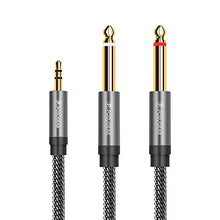 Carica l'immagine nel visualizzatore di Gallery, Cavo Jack Mono 3.5 a 6.3 2M, POSUGEAR Nylon intrecciato 3.5mm Maschio a 2m