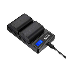 Carica l'immagine nel visualizzatore di Gallery, Miady, set di 2 batterie LP-E6 LP-E6N e caricabatterie doppio LCD,...