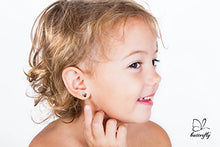 Carica l'immagine nel visualizzatore di Gallery, butterfly Bambine Ragazze Argento Orecchini a Perno Vero Rosso Coccinella...