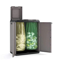 Carica l'immagine nel visualizzatore di Gallery, KETER 9736000 Split Cabinet Recycling Basic 68 x 39 x 85 H, Grigio, 68x39x85 cm