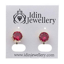 Carica l'immagine nel visualizzatore di Gallery, Idin Jewellery - Orecchini a clip placcati in oro giallo con rubino rosso e... - Ilgrandebazar