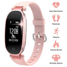 Carica l'immagine nel visualizzatore di Gallery, WOWGO Fitness Tracker Donna Cardiofrequenzimetri Conta Passi IP67 Oro rosa