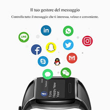 Carica l'immagine nel visualizzatore di Gallery, HalfSun Fitness Tracker, Orologio Braccialetto Pressione nero