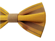 Carica l'immagine nel visualizzatore di Gallery, Papillon padre e figlio giallo oro a strisce linea autunno 2020 handmade... - Ilgrandebazar