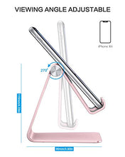 Carica l'immagine nel visualizzatore di Gallery, OMOTON Supporto Regolabile per Telefono, Stand Scrivania Oro rosa