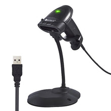 Carica l'immagine nel visualizzatore di Gallery, Neoteck Barcode Scanner USB Lettore Codice a Barre Automatico con Lungo Nero