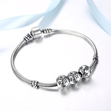 Carica l'immagine nel visualizzatore di Gallery, HMILYDYK, Perlina rotonda in argento Sterling 925 con cristalli bianchi... - Ilgrandebazar