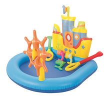 Carica l'immagine nel visualizzatore di Gallery, Bestway 52211 | Piscina Gonfiabile Barchetta con Timone e 3 Pesciolini, Blu