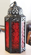 Carica l'immagine nel visualizzatore di Gallery, Lanterne in stile marocchino, metallo, Red, medium Tabella - Medio, Rosso - Ilgrandebazar