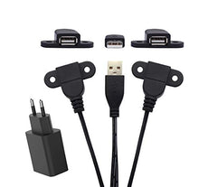 Carica l'immagine nel visualizzatore di Gallery, QiCheng&amp;LYS Ricarica USB 2.0, Montaggio da Pannello Maschio Cavo e Adattatore