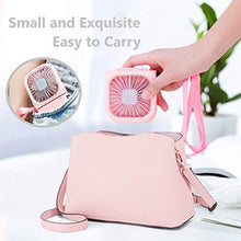 Carica l'immagine nel visualizzatore di Gallery, McNory USB Portatile Ricaricabile Fan Mini Pieghevole Neck Rosa