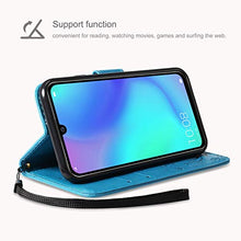 Carica l'immagine nel visualizzatore di Gallery, AROYI Cover Huawei P30 Lite, Retro Design Flip Caso in PU Pelle Premium Bleu - Ilgrandebazar