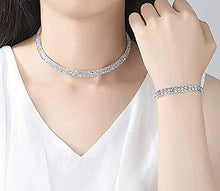 Carica l'immagine nel visualizzatore di Gallery, EVRYLON Collana Donna Punti Luce Girocollo Strass Rigida Collier Modello... - Ilgrandebazar