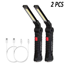 Carica l'immagine nel visualizzatore di Gallery, ONEVER Torcia elettrica ricaricabile USB luce del lavoro 2 pezzi, 2 Pezzi