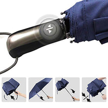 Carica l'immagine nel visualizzatore di Gallery, Ombrello Antivento Pieghevole Automatico, Massway Portatile Auto Open &amp; Blu