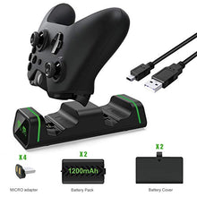 Carica l'immagine nel visualizzatore di Gallery, KINGTOP Ricarica Controller Xbox one con batteria ricaricabile 2x 1200mAh...