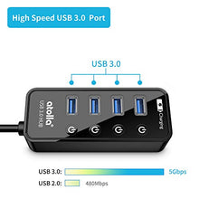 Carica l'immagine nel visualizzatore di Gallery, Atolla Hub USB 3.0 Sdoppiatore Duplicatore USB3-4 porte e 1 porta di...