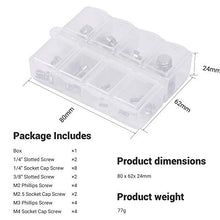 Carica l'immagine nel visualizzatore di Gallery, SMALLRIG Camera Screws Viti per Telecamera, Set di (1/4, 3/8, M2, M2.5,...