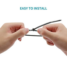 Carica l'immagine nel visualizzatore di Gallery, Fascette stringicavo da 3,6 mm, resistenti, in nylon nero di alta qualità,...