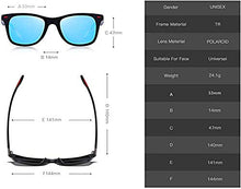 Carica l'immagine nel visualizzatore di Gallery, Perfectmiaoxuan Occhiali da Sole polarizzati Uomo Donna Blue Color