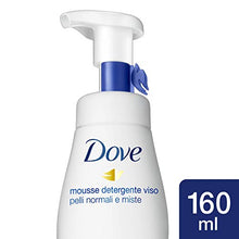 Carica l'immagine nel visualizzatore di Gallery, Dove Mousse Detergente Viso Idratante, per Pelli Normali e Miste 160 ml