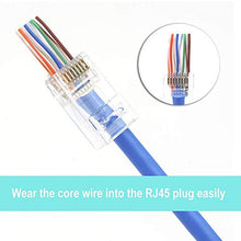 Carica l'immagine nel visualizzatore di Gallery, VCE 50 Pezzi Connettori Ethernet RJ45 Passante Cat6 Lan Plug 50P