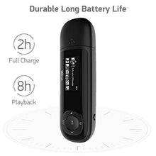 Carica l'immagine nel visualizzatore di Gallery, Walkercam M1 Lettore MP3 USB con radio FM, supporto per lettore musicale Nero