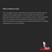 Carica l'immagine nel visualizzatore di Gallery, venixsoft Cuscino per Letto in Memory Foam, 70 X Saponetta Con Fodera Cotone