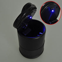 Carica l'immagine nel visualizzatore di Gallery, VORCOOL Posa Cenere Auto, Auto Posacenere con Luce LED Blu (Nero)