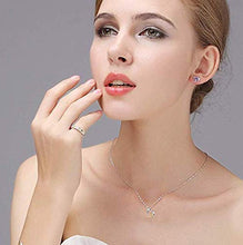Carica l'immagine nel visualizzatore di Gallery, Tojean, orecchini a perno in argento Sterling 925, regalo Cuore A White - Ilgrandebazar