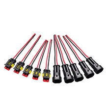 Carica l'immagine nel visualizzatore di Gallery, moinkerin 5 Pezzi Connettori Elettrici Impermeabili per Auto a 2 Pin Spina...